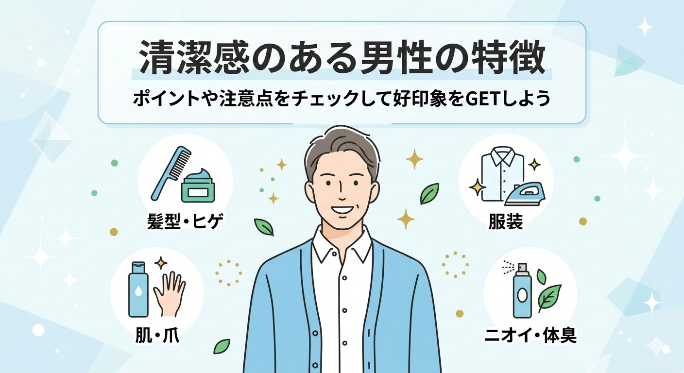 【清潔感のある男性の特徴】ポイントや注意点をチェックして好印象をGETしよう